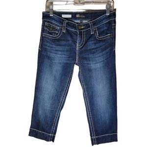 Kut From The Kloth Natalie crop jeans size 2 blue low rise stretch